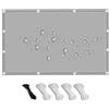 IUCUHE Vela Ombreggiante Impermeabile Rettangolare 50x250cm/0.5x2.5M Tenda a Vela Parasole,Telo Ombreggiante Con Occhiellato, Protezione UV Tenda da Sole per Esterno, per Esterni,Cortile- Grigio chiaro