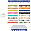 Generico Mantovana Di Ricambio Tende Da Sole Retrattili Patio, Striscia In Tessuto con Profilo Di Fissaggio Incluso, Mantovana Impermeabile In Poliestere Per Negozi, Giardini E Verande(Stripe Navy,B600cm)