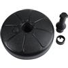 Zjythocyber Base per ombrellone da Esterno in plastica, Supporto Rotondo riempibile di Sabbia o Acqua per Giardino e Cortile, Base Robusta con Maniglia per Pali da 28 mm a 40 mm, Nero