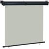 GFRMPORM Tenda da sole laterale per balcone, 175 x 250 cm, grigio, protezione dal vento e dal sole, in poliestere resistente ai raggi UV e agli strappi, con rullo in alluminio e funzione autobloccante