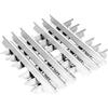 Denmay 44,5 x 15,5 cm, in acciaio inox, per barbecue a gas Broilking Imperial & Scaffale, piastre riscaldanti Flavorizer Bars per Broil King Imperial Regal 420 440 490 590 690 520 570, 4 pezzi