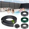 UISEBRT Strisce frangivista in PVC con 50 clip di fissaggio per stuoie a doppia asta e recinzione, 35 m x 4,7 cm, protezione frangivista, 100% opaca, resistente ai raggi UV, impermeabile, antracite