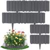 Mudoulu Bordura da Giardino in Plastica, Palizzata Flessibile per Aiuole e Prato | 6 segmenti in PP effetto legno grigio, 180cm collegabili e orientabili per delimitare aiuole, prato, vialetti e ghiaia