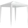 Generic Gazebo per feste, bianco, 2 x 2 m, con struttura in ferro | Polietilene resistente al sole e all'acqua, struttura in ferro stabile, facile montaggio, uso esterno in giardino