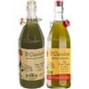 Farchioni - Mix Olio Extra Vergine di Oliva (2 Litri) | 2 x 1 Litro | Made in Italy | Vegan Friendly | Classico + Fruttato | Estratto a freddo non filtrato | Gusto fruttato e retrogusto pepato
