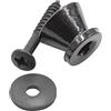 vhbw ferma tracolla compatibile con ukulele o mandolino - colore nero, conico