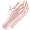 AORHOFJ Guanti UV Senza Dita per Lampada Unghie Gel e Manicure, Protezione Anti Raggi UV Guanti in Seta Rinfrescante per Estetista, Guanti Manicure Anti UV per Salone e Casa Uso Domestico Rosa