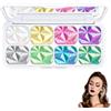 OZNXWRYY Palette Ombretti 8 Colori Glitter Waterproof | Ombretti glitterati cremosi, waterproof e luminosi. Perfetti per occhi e viso, effetto diamante duraturo. per festival.