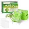 LOPHE 3 Pezzi Sapone al Tea Tree Oil Naturale, Pulizia Profonda-Verde(A) | Pulizia Profonda,Controllo del Sebo,Fragranza Rinfrescante, proprietà Purificanti,Saponetta Solida per Saponetta Mani,Viso