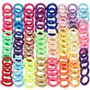 Dadabig 400Pcs Elastici Capelli Bambina Elastici per Capelli Colorati Fermacapelli Legami di Capelli per Ragazze, Fasce Elastiche per Legare i Capelli a Coda per Donna Ragazza, 2cm (Colori Misti)