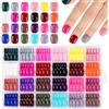 TOROKOM 576 unghie finte colorate corte e rotonde | Unghie finte a copertura completa, in acrilico, per donne e ragazze, per nail art fai da te (24 colori)