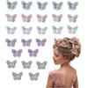WUBAYI 25 pezzi - Fermagli per capelli a farfalla luccicanti per bambini - Mini fermagli per capelli intrecciati dolci e carini per capelli - Accessori per capelli da donna per bambina