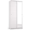 TERRANEO Armadio per vestiti con ante a battente in legno L 90 x H 195 x P 45 cm bianco