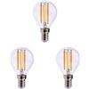Velamp lampadina LED a filamento - Forma a sfera (P45) - Attacco a vite piccolo (E14) - Potenza 6W Equivalenti 60W - Luminosità 806ln - Temperatura colore 4000K (luce naturale) (Confezione da 3)