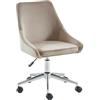 Vente-unique - Sedia da ufficio Altezza regolabile Velluto Beige - MASURIE
