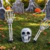 FePen Scheletro Decorazione Halloween, 3 Pezzi Teschio Braccia Scheletriche | Scheletro Realistico di Halloween, Decorazioni Halloween Esterno Horror per Giardino, Cimitero, Prato, Cortile e Festa
