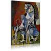 Annick Goutal Quadri Famosi Dipinti A Mano Donna con Cane Jaqueline con Kabul di Pablo Picasso Riproduzione di Belle Arti su Tela Stampe su Tela Moderna per Decorazioni (Nessuna Cornice,80_x_120_cm)