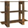 HKLGBVCR Libreria in legno rovere affumicato 100x30x87 cm Mensola divisorio | Scaffale in legno, finitura rovere fumoso, per libri e DVD, divisorio divisorio, facile da pulire