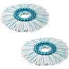 Zuuyye 2 Copricapo di Ricambio per Leifheit Clean Twist Disc Mop | Sistema a 2 fibre, elevata capacità di assorbimento, lavabile in lavatrice, per Clean Twist Disc Mop Ergo, pulizia degli ango