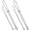 ULDIGI 4 Pezzi Filo Guida per Corde Elastiche in Ferro Argento, Semplice | Cordini e Lacci, Uso Leggero e Portatile, Adatto a Capi Coulisse e Giacche