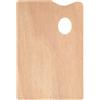GETAJGHSD Tavolozza Pittura in Legno Quadrata 20x30 Cm, Stile Vintage | Superficie Liscia Finitura Oleata, Apertura per Pollice Bordi Obliqui, per Miscelare Colori Acrilici