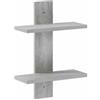 vidaXL Scaffale da parete Sonoma grigio 30 x 13,5 x 43 cm