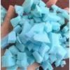 PIURUF Imbottitura in memory foam triturata da 3000 g, non facile da grumare, utilizzata in pouf, mobili, materassi futon, letti per cani, schiuma blu con gel (1200 g)