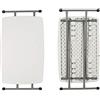 LANTUS Tavolo pieghevole, lunghezza 76 x 50 x 74 cm, due robusti, tavolo da picnic portatile e leggero con struttura in acciaio, utilità interna ed esterna, bianco