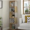 BAKAJI Libreria Scaffale 5 Ripiani Mensole in Legno MDF Bicolore Design Moderno Mobile Scaffalatura Colonna Modulare Arredamento Soggiorno Salotto Casa Ufficio 161 x 35 x 30 cm (Bianco)