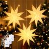 Mineup 45CM Stelle di Carta 3D Luminose, 3PCS Stelle di Carta da Appendere | Stella Di Natale Luminosa LED, Stella Di Natal Di Cart Da Appendere Per Natale, Matrimoni, Compleanni, Feste