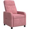 vidaXL Poltrona reclinabile Rosa Velluto (V)