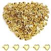 Realjoy 250 mollette per sacchetti a forma di cuore, mini mollette a forma di cuore, in metallo, per scrapbooking, dorate, a testa tonda, per scuola, ufficio, carta, fai da te, artigianato