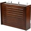 LALAGO Copertura per router WiFi in legno Storage Boxes per Router, Marrone | Mensola per Router con copertura scorrevole, scatola per rack decorativa creativa da parete