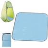 Lyreh Tappetino per Tenda Doccia da Campeggio, 100x100 cm Tenda Fasciatoio Base Fasciatoio Portatile Base Esterno Privacy Tappetino Anti-Umidità per Prevenire lo Sporco (Blu)