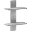 vidaXL Scaffale da parete Grigio Cemento 30 x 13,5 x 43 cm