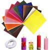 Luyuttn 12 Lastre di Cera d'api,Lastre di Cera d'api per Candele Colorate,Cera d'api Pura al 100%,Kit de Fabrication de Bougies Noël,20x15 cm,Candele di Cera d'api Fai da Te,con Stoppino in Cotone