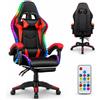 Generico Sedia Gaming Ergonomica RGB LED con Telecomando, Regolabile e Girevole | Design Girevole, Illuminazione RGB, Telecomando Incluso, Altezza Regolabile, Per Gaming