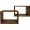 Generico Set 2 Mensole da Parete Rettangolari in Legno, Arredo Casa, Noce | Design moderno, Installazione semplice, Ideali per piante e soprammobili, Struttura salvaspazio