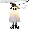 Lucaqina Decorazioni Halloween Fantasmi Luminosi Ciondolo Spaventoso LED A Batteria | Decorazione Illuminata per Albero per Feste, Albero, Ingresso, Parete, Porta d'Ingresso, Portico, Patio, Cort