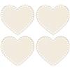 Healeved Base in Legno a Cuore per Borse Fai da Te, 4 Pezzi Beige | Sostegno Sagomante, Protegge Fondo della Borsa, Stile Delicato e Creativo, per Uncinetto e Cestini