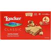 Loacker, Classic Napolitaner Multipack, Wafer Classico con 3 Strati di Cialde Farcite con Crema alla Nocciola, Merenda e Snack, Formato Convenienza, 1 Confezione da 4 Wafer