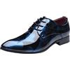 Generisch Derby Oxford, scarpe da uomo, lucide, da lavoro, con punta a punta, scarpe classiche da sposa, semplici, per feste, per il tempo libero