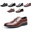 Hitmars Scarpe Derby Uomo Oxford Scarpe Stringate Dress Shoes Francesine Basse Brogue Scarpe Pelle Verniciata Lavoro Formale Sposa Nero Marrone EU 37-48