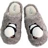 SJTJSPX Pantofole da donna e uomo, antiscivolo, comode, in peluche, per interni, a forma di panda, leggere, invernali