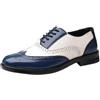 Generisch Scarpe da uomo con lacci, classiche, in stile Derby, Oxford, bicolore, alla moda, con lacci, classiche, in pelle