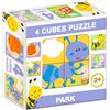 Puzzle a cubi, 4 pezzi - Insetti
