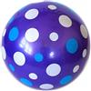 Pallone di gomma viola a pois bianchi e blu - 22 cm