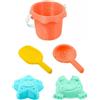 Set di sabbia colore corallo con secchiello