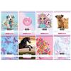 brand815 Nebulo: quaderno a righe A5 con fantasie colorate per bambine, 1ª classe, 14-32, vari modelli