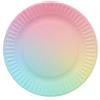 Piatti di carta con motivo arcobaleno, 18 cm - 6 pezzi